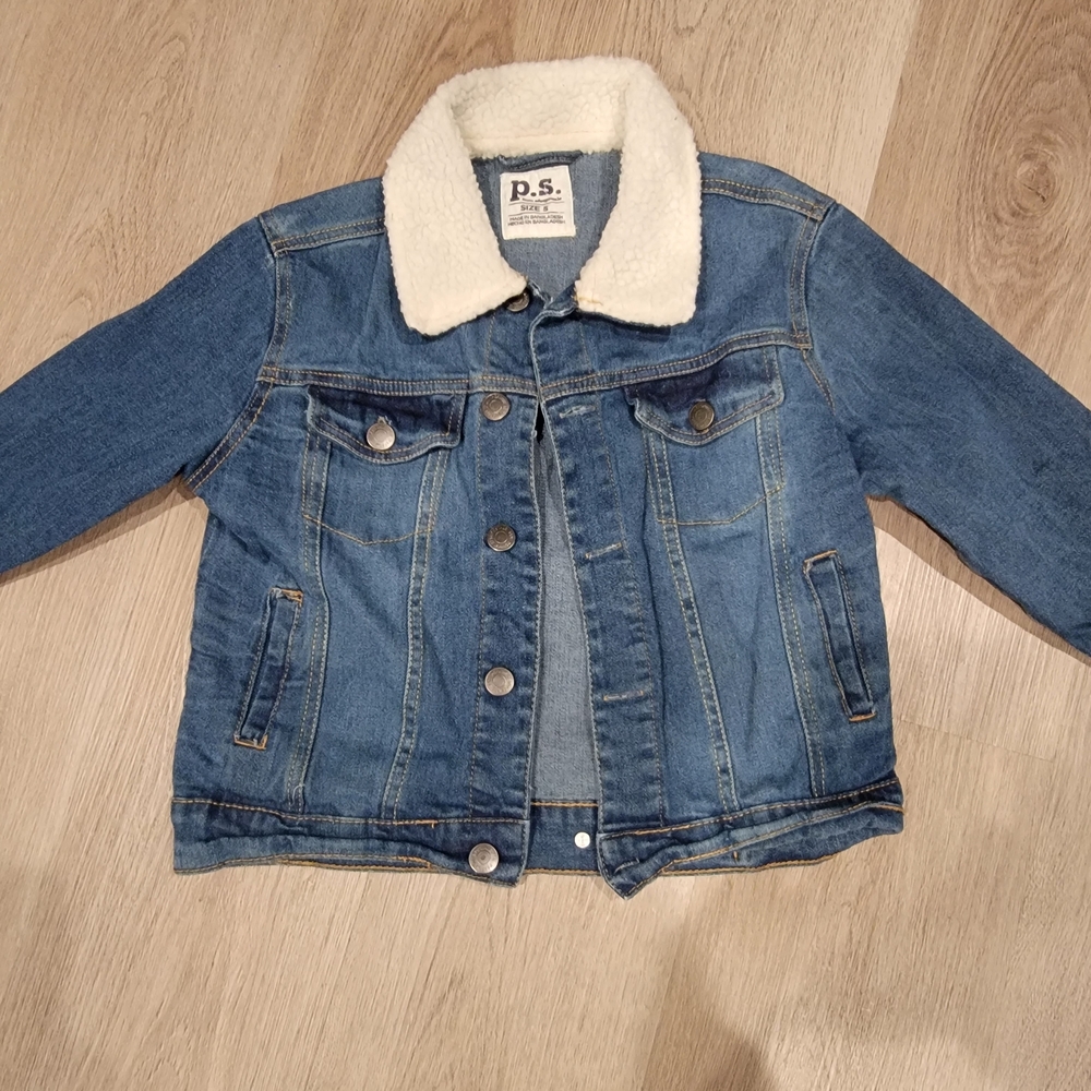 Aeropostale Kids Denim Jacket with Cream Collar